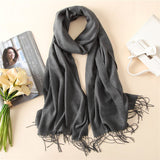 2019 solid color soft women scarf cashmere-like scarves lady summer thin shawls wraps winter pashmina femal hijab headband