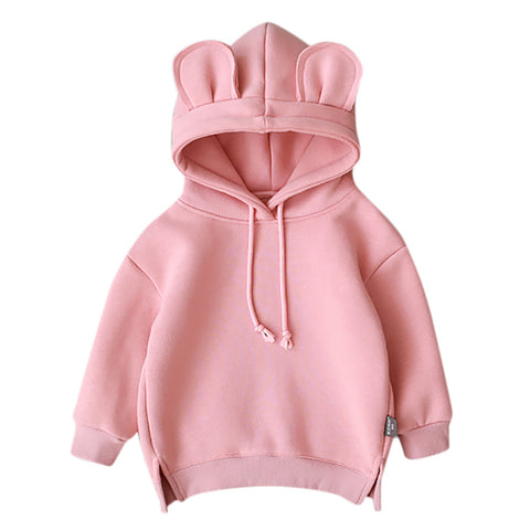 MUQGEW Winter Toddler Baby Kids Boy Girl Hooded Cartoon 3D Ear Hoodie Sweatshirt Tops Clothes roupa infantil