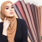 Plain Bubble Chiffon Hijab Shawl Scarf Women 2019 Solid Color Long Shawls and Wraps Muslim Hijabs Scarves Ladies Foulard Femme