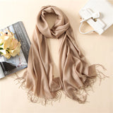 2019 solid color soft women scarf cashmere-like scarves lady summer thin shawls wraps winter pashmina femal hijab headband