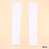 1 Pair New style White And Black Arm Sleeves For Running Cycling Outdoor Working Arm Sleeves For Sun Protection Arm Cover