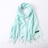 2019 solid color soft women scarf cashmere-like scarves lady summer thin shawls wraps winter pashmina femal hijab headband