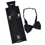 Bow tie Suspender Set Adjustable Elastic Wedding Belt Strap Shirts Brace For Men Women