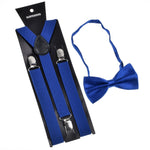 Bow tie Suspender Set Adjustable Elastic Wedding Belt Strap Shirts Brace For Men Women